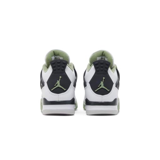 کفش نایک ایرجردن 4 سفید مشکی سبز Nike Air Jordan 4 Retro Seafoam