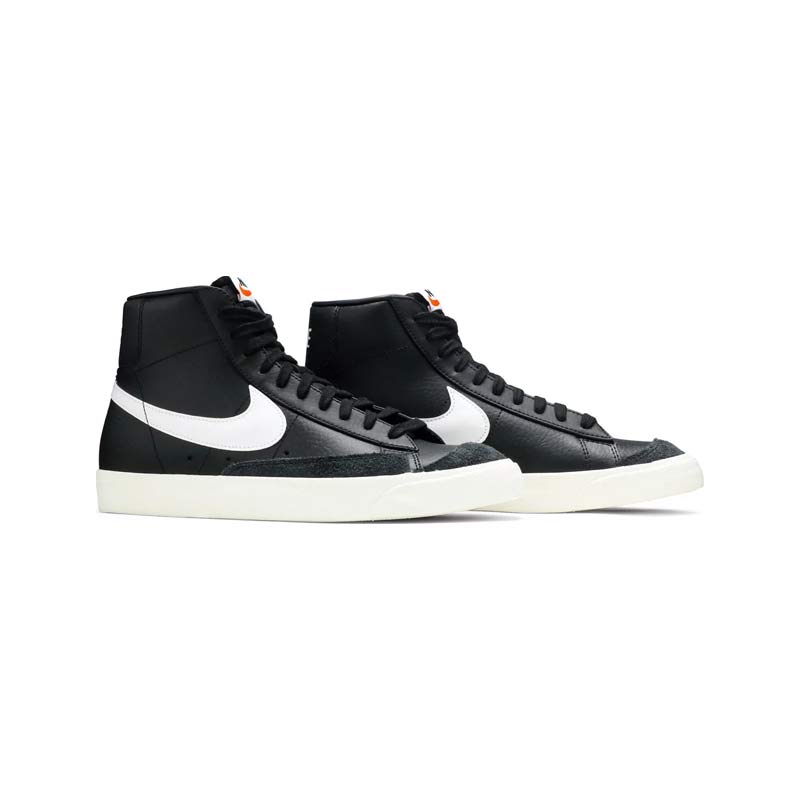 کفش نایک بلیزر ساقدار مشکی سفید Nike Blazer Mid 77 Vintage Black Sail