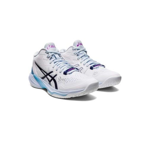 کفش والیبال اسیکس اسکای الیت سفید آبی Asics Sky Elite ff 2 White Blue