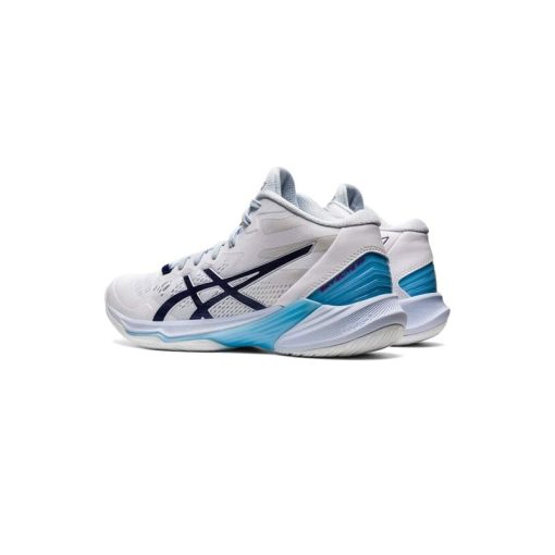 کفش والیبال اسیکس اسکای الیت سفید آبی Asics Sky Elite ff 2 White Blue