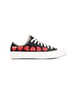 کفش کانورس آل استار مشکی ساق کوتاه مولتی پلی Converse Play Multi Hearts 1970s black low