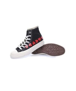کفش کانورس آل استار مشکی ساقدار مولتی پلی Converse Play Multi Hearts 1970s black high