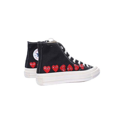 کفش کانورس آل استار مشکی ساقدار مولتی پلی Converse Play Multi Hearts 1970s black high