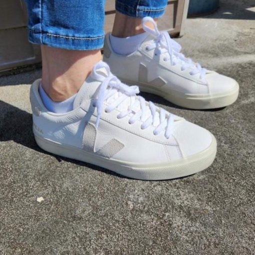 کفش کژوال وجا کمپو سفید طوسی Veja Campo White and Gray