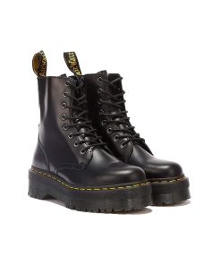 بوت دکتر مارتینز مشکی لژ بلند پلتفرم جادون DR. MARTENS Jadon Smooth  Black Platform Boots
