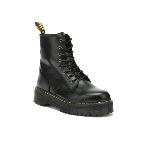 بوت دکتر مارتینز مشکی لژ بلند پلتفرم جادون DR. MARTENS Jadon Smooth Black Platform Boots