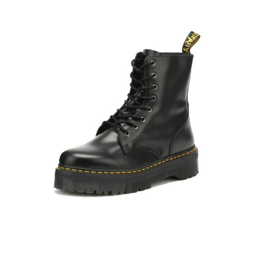 بوت دکتر مارتینز مشکی لژ بلند پلتفرم جادون DR. MARTENS Jadon Smooth Black Platform Boots