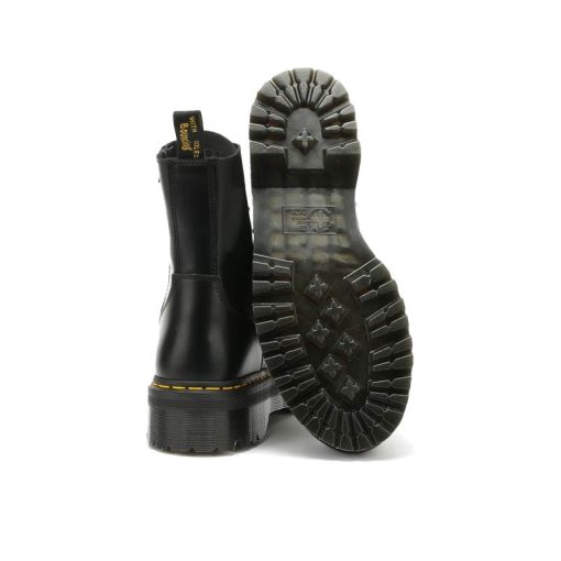 بوت دکتر مارتینز مشکی لژ بلند پلتفرم جادون DR. MARTENS Jadon Smooth Black Platform Boots