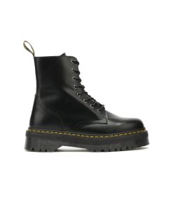 بوت دکتر مارتینز مشکی لژ بلند پلتفرم جادون DR. MARTENS Jadon Smooth Black Platform Boots