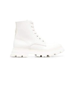 بوت چرمی مک کویین سفید Mc queen Boots
