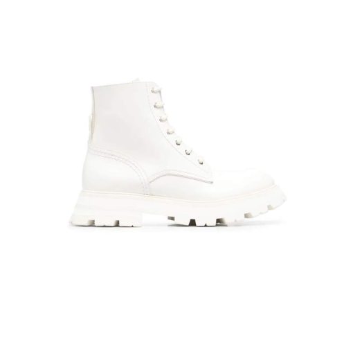 بوت چرمی مک کویین سفید Mc queen Boots