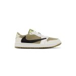 نایک ایرجردن 1 تراویس اسکات گلف Nike Air Jordan 1 Low Travis Scott Golf Neutral Olive