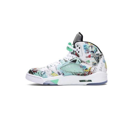 نایک ایرجردن 5 سفید سبز وینگز Nike Air Jordan 5 Retro Wings