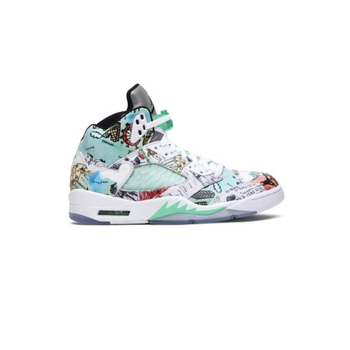 نایک ایرجردن 5 سفید سبز وینگز Nike Air Jordan 5 Retro Wings