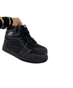 نایک ایرجردن ۱ ساقدار تراویس اسکات تمام مشکی Nike air jordan 1 high travis scott full black
