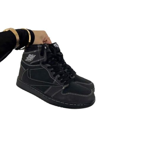 نایک ایرجردن ۱ ساقدار تراویس اسکات تمام مشکی Nike air jordan 1 high travis scott full black