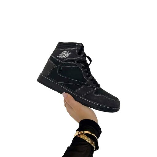 نایک ایرجردن ۱ ساقدار تراویس اسکات تمام مشکی Nike air jordan 1 high travis scott full black