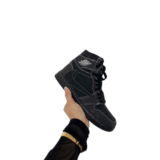 نایک ایرجردن ۱ ساقدار تراویس اسکات تمام مشکی Nike air jordan 1 high travis scott full black