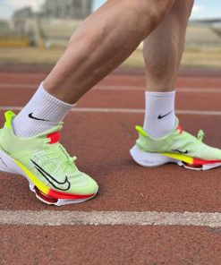 کتونى نایک ایرزوم تمپو سبز لیمویی Nike Air Zoom Tempo Next Flyese Green Volt Hyper Orange