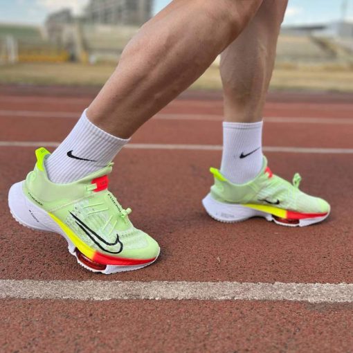 کتونى نایک ایرزوم تمپو سبز لیمویی Nike Air Zoom Tempo Next Flyese Green Volt Hyper Orange