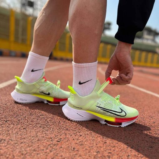 کتونى نایک ایرزوم تمپو سبز لیمویی Nike Air Zoom Tempo Next Flyese Green Volt Hyper Orange