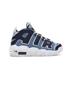 کتونی نایک ایر آپتمپو سفید آبی سورمه ای Nike Air More Uptempo Denim Blue