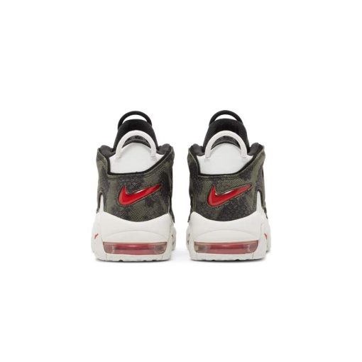 کتونی نایک ایر آپتمپو سفید سبز چریکی Nike Air More Uptempo Tunnel Walk