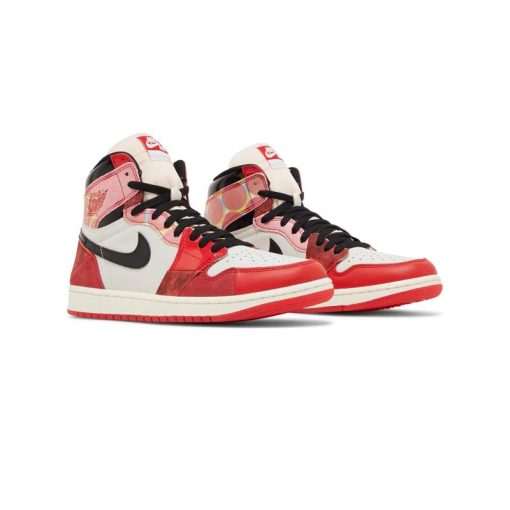 کتونی نایک ایرجردن 1 اسپایدرمن سفید قرمز Nike Air Jordan 1 Retro High OG Next Chapter Spiderman