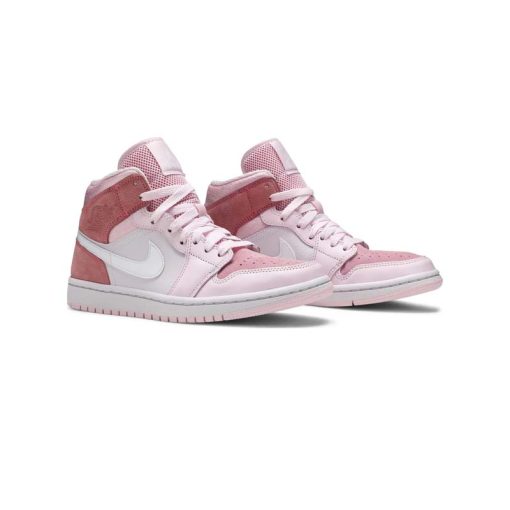 کتونی نایک ایرجردن 1 صورتی دیجیتال Nike Air Jordan 1 Mid Digital Pink