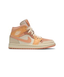 کتونی نایک ایرجردن 1 نارنجی صورتی Nike Air Jordan 1 Mid Orange Apricot