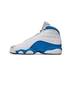 کتونی نایک ایرجردن 13 سفید آبی طوسی Nike Air Jordan 13 Retro GS Italy Blue
