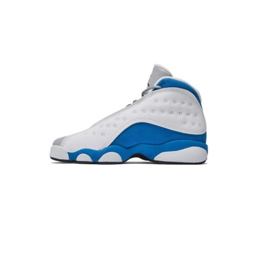 کتونی نایک ایرجردن 13 سفید آبی طوسی Nike Air Jordan 13 Retro GS Italy Blue