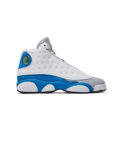 کتونی نایک ایرجردن 13 سفید آبی طوسی Nike Air Jordan 13 Retro GS Italy Blue
