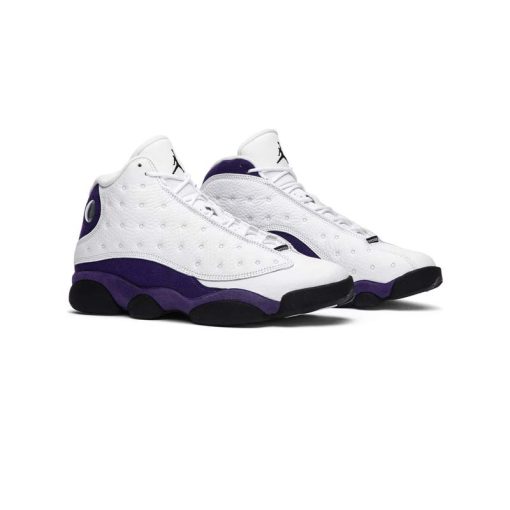 کتونی نایک ایرجردن 13 سفید بنفش لیکرز Nike Air Jordan 13 Retro Lakers