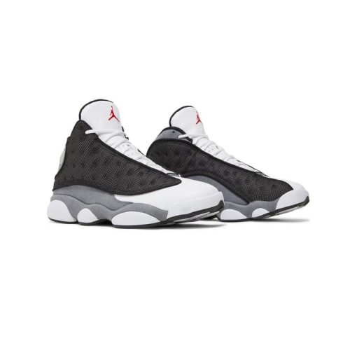 کتونی نایک ایرجردن 13 مشکی سفید طوسی Nike Air Jordan 13 Retro Black Flint