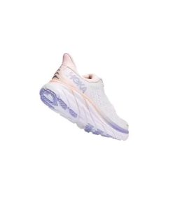 کفش رانینگ هوکا کلیفتن 8 سفید بنفش صورتی Hoka Clifton 8 Blanc Mangano
