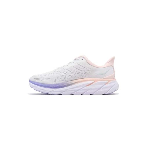 کفش رانینگ هوکا کلیفتن 8 سفید بنفش صورتی Hoka Clifton 8 Blanc Mangano - Image 5