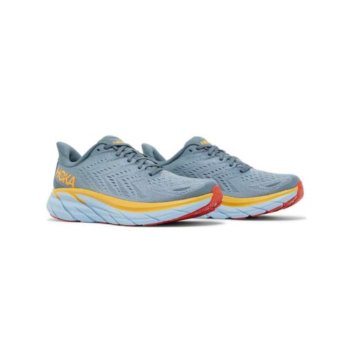 کفش رانینگ هوکا کلیفتن 8 طوسی آبی زرد Hoka Clifton 8 Goblin Blue Mountain Spring