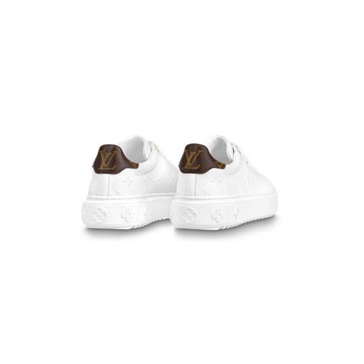کفش لوییز ویتون سفید قهوه ای Louis Vuitton Time Out Sneaker