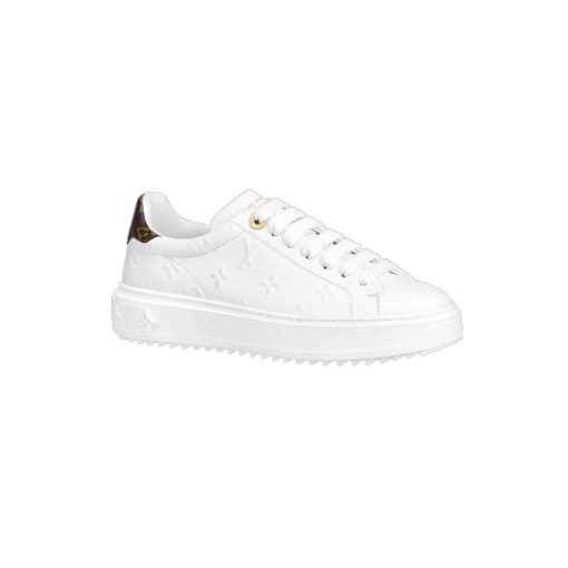 کفش لوییز ویتون سفید قهوه ای Louis Vuitton Time Out Sneaker