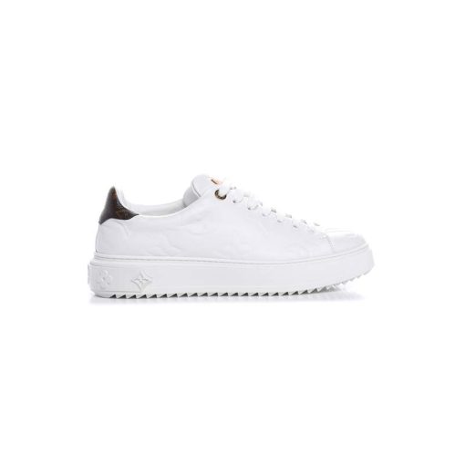 کفش لوییز ویتون سفید قهوه ای Louis Vuitton Time Out Sneaker