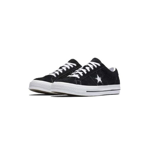 کفش کانورس وان استار مشکی Converse One Star Low Black Suede 158369C