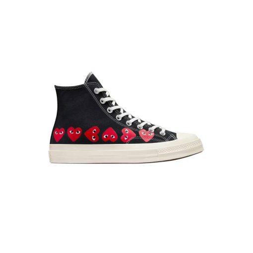 کفش کانورس آل استار مشکی ساقدار مولتی پلی Converse Play Multi Hearts 1970s black high