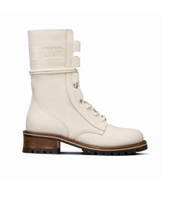 بوت چرمی دیور سفید استخوانی Christian Dior Boot Bone White