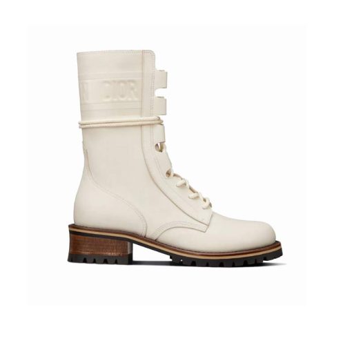 بوت چرمی دیور سفید استخوانی Christian Dior Boot Bone White