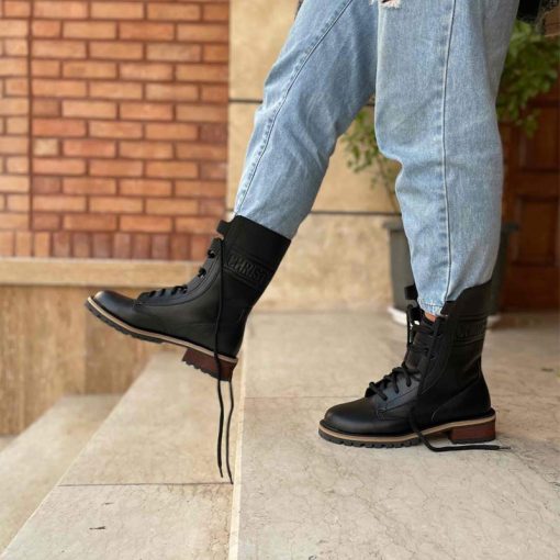 بوت چرمی دیور مشکی Christian Dior Boot Black