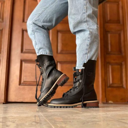 بوت چرمی دیور مشکی Christian Dior Boot Black