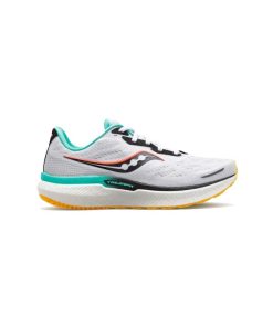 کتانی رانینگ ساکونی سفید فیروزه ای Saucony Triumph 19 White Yellow Green Black