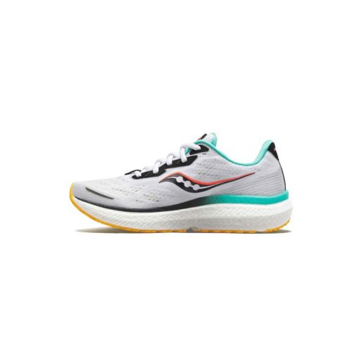 کتانی رانینگ ساکونی سفید فیروزه ای Saucony Triumph 19 White Yellow Green Black