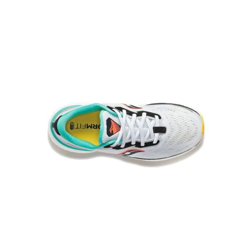 کتانی رانینگ ساکونی سفید فیروزه ای Saucony Triumph 19 White Yellow Green Black